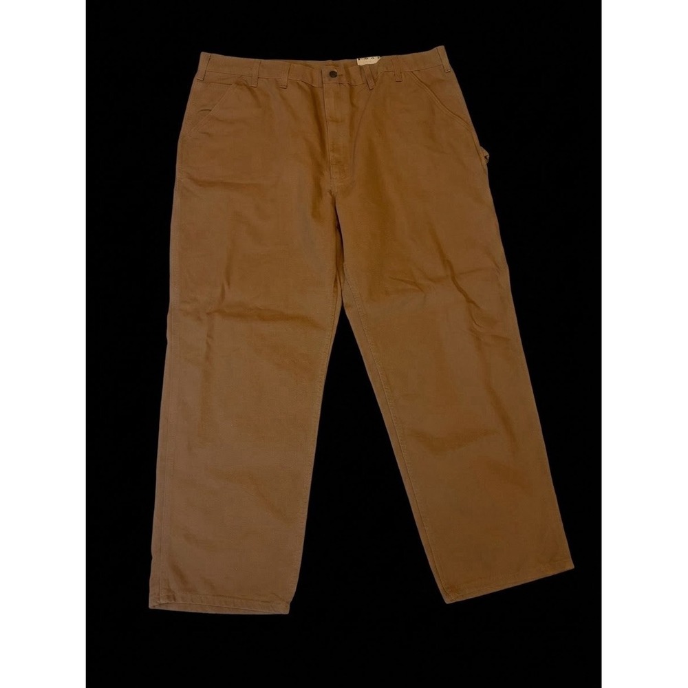 NWT Carhartt Men's Loose Fit Firm Duck Double Front Work Pants Brown 44x32